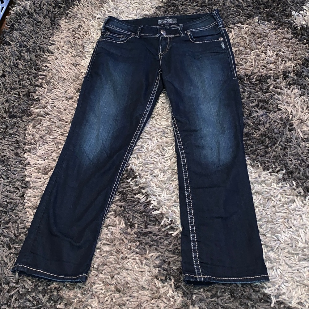 Silver Suki Capri W29 inseam 26 good cond